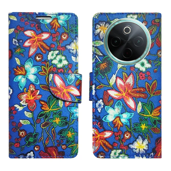 Blue_Artificial_Leather_See_Through_Design_Magnetic_Case_For_Vivo__T4_5G