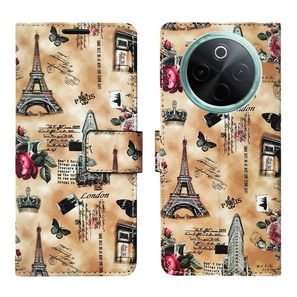 Brown_Artificial_Leather_See_Through_Design_Magnetic_Case_For_Vivo__T4_5G