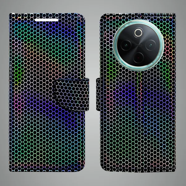 Multicolor_Artificial_Leather_See_Through_Design_Magnetic_Case_For_Vivo__T4_5G