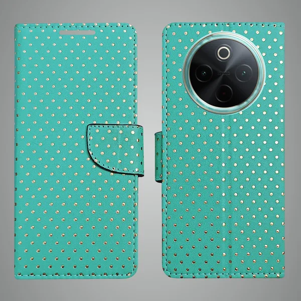 Green_Artificial_Leather_See_Through_Design_Magnetic_Case_For_Vivo__T4_5G