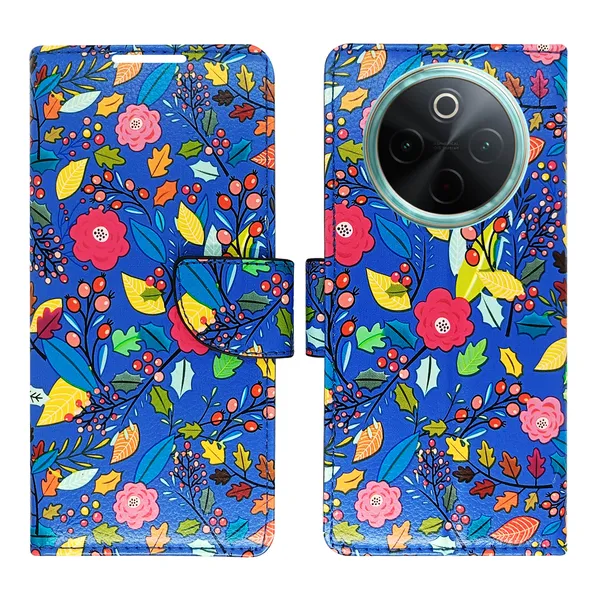 Blue_Artificial_Leather_See_Through_Design_Magnetic_Case_For_Vivo__T4_5G