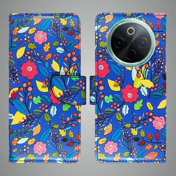 Blue_Artificial_Leather_See_Through_Design_Magnetic_Case_For_Vivo__T4_5G