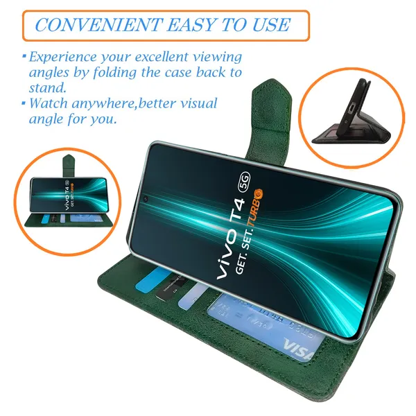 Green_Artificial_Leather_See_Through_Design_Magnetic_Case_For_Vivo__T4_5G