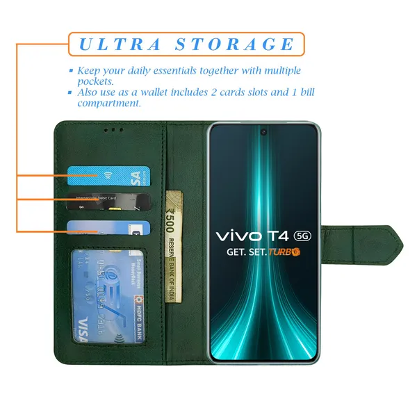 Green_Artificial_Leather_See_Through_Design_Magnetic_Case_For_Vivo__T4_5G