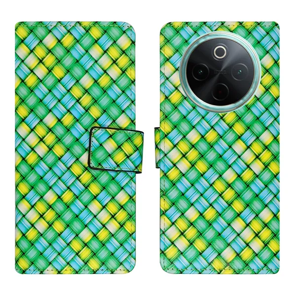 Green_Artificial_Leather_See_Through_Design_Magnetic_Case_For_Vivo__T4_5G