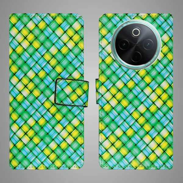 Green_Artificial_Leather_See_Through_Design_Magnetic_Case_For_Vivo__T4_5G
