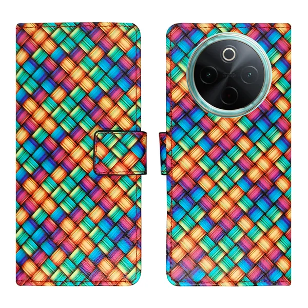 Multicolor_Artificial_Leather_See_Through_Design_Magnetic_Case_For_Vivo__T4_5G