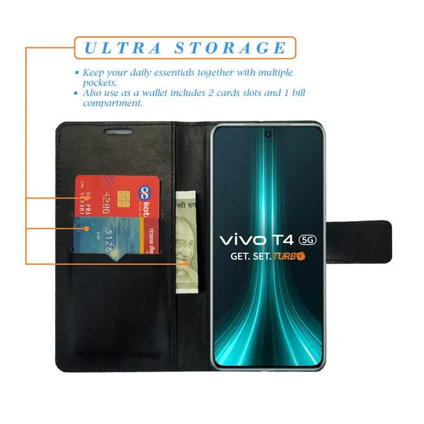 Purple_Artificial_Leather_See_Through_Design_Magnetic_Case_For_Vivo__T4_5G