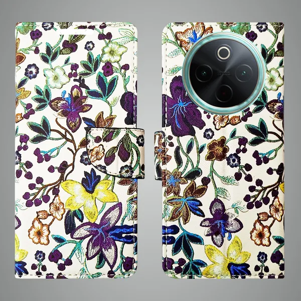 Purple_Artificial_Leather_See_Through_Design_Magnetic_Case_For_Vivo__T4_5G
