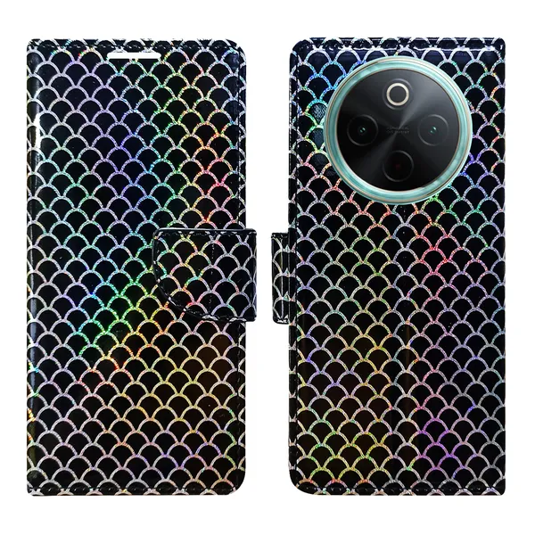 Multicolor_Artificial_Leather_See_Through_Design_Magnetic_Case_For_Vivo__T4_5G