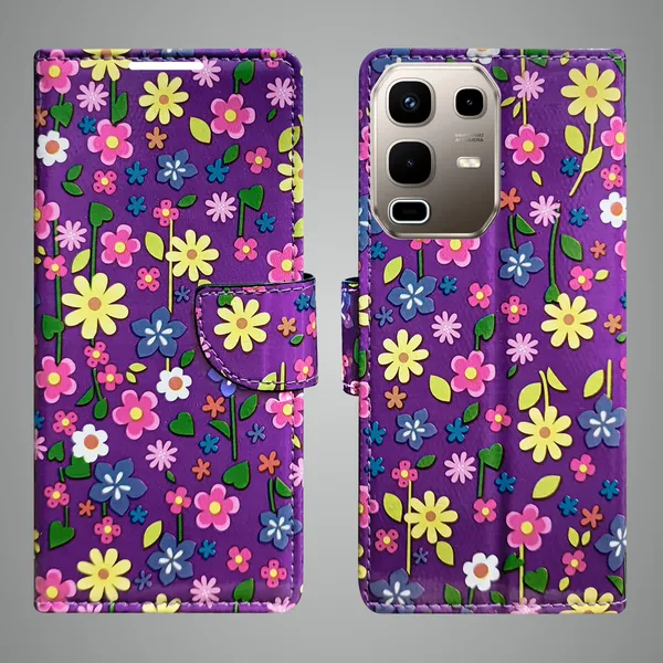 Purple_Artificial_Leather_See_Through_Design_Magnetic_Case_For_Infinix_note_50s
