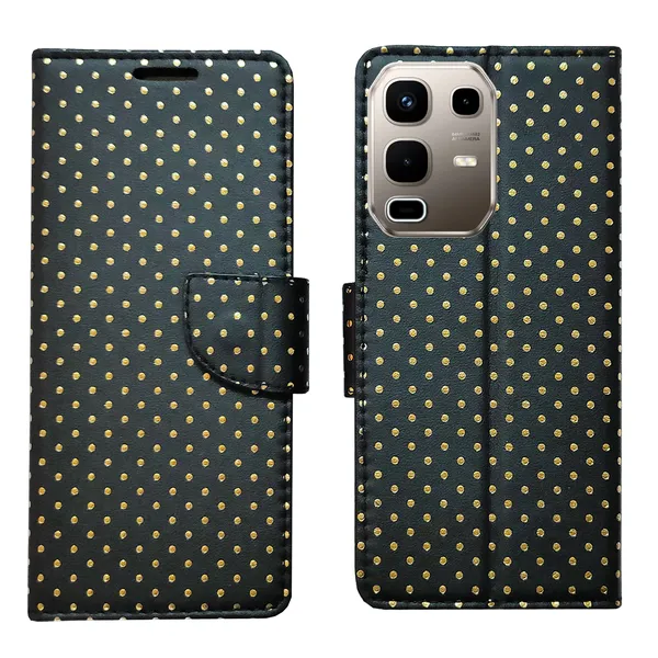 Black_Artificial_Leather_See_Through_Design_Magnetic_Case_For_Infinix_note_50s