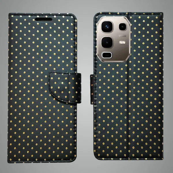 Black_Artificial_Leather_See_Through_Design_Magnetic_Case_For_Infinix_note_50s