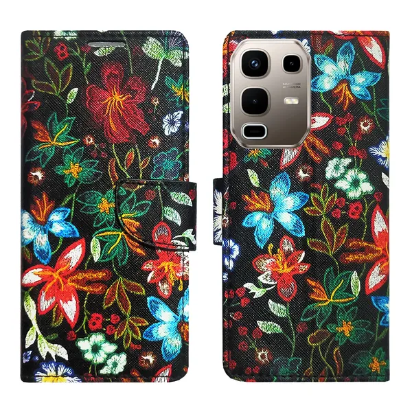 Black_Artificial_Leather_See_Through_Design_Magnetic_Case_For_Infinix_note_50s