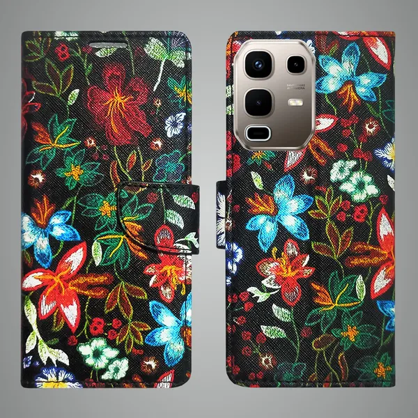 Black_Artificial_Leather_See_Through_Design_Magnetic_Case_For_Infinix_note_50s