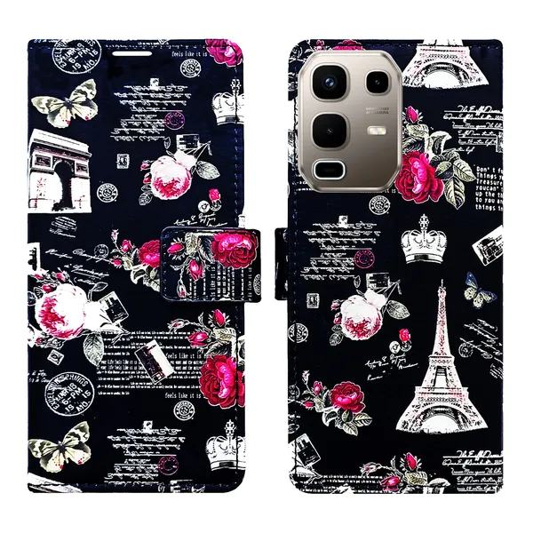 Black_Artificial_Leather_See_Through_Design_Magnetic_Case_For_Infinix_note_50s