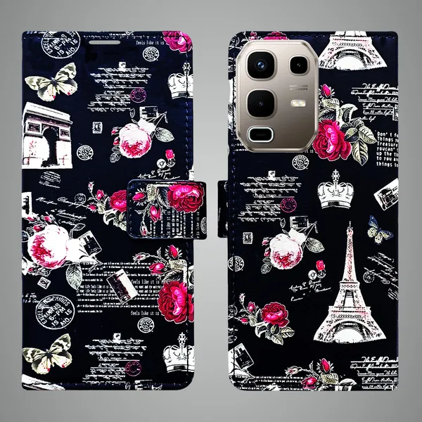 Black_Artificial_Leather_See_Through_Design_Magnetic_Case_For_Infinix_note_50s
