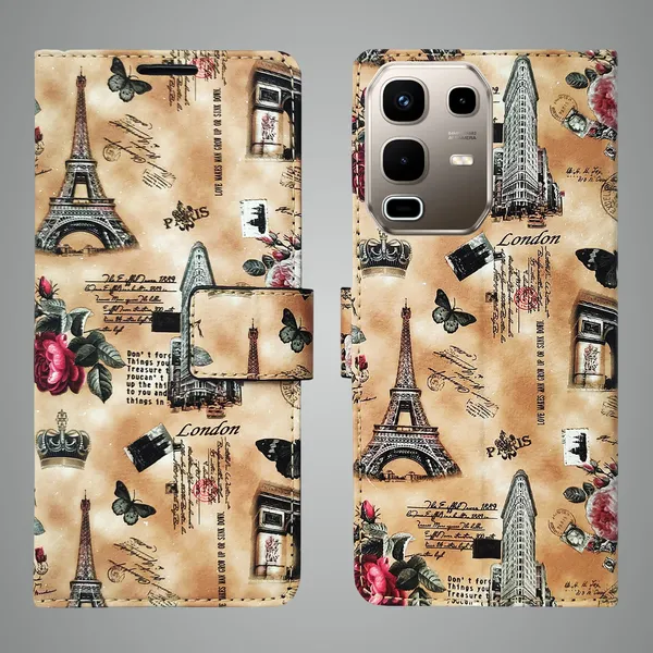 Brown_Artificial_Leather_See_Through_Design_Magnetic_Case_For_Infinix_note_50s