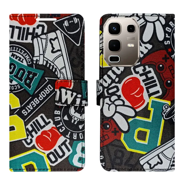 Black_Artificial_Leather_See_Through_Design_Magnetic_Case_For_Infinix_note_50s