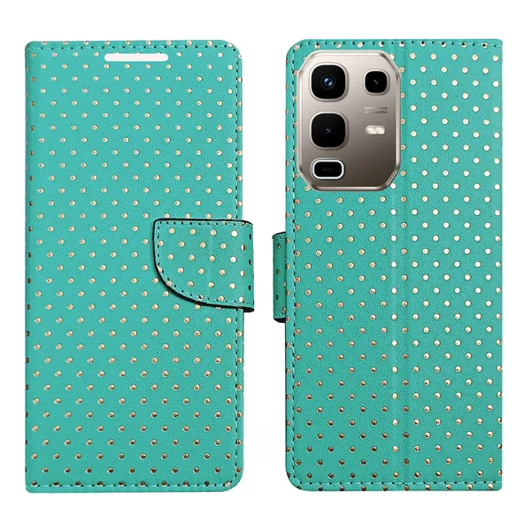 Green_Artificial_Leather_See_Through_Design_Magnetic_Case_For_Infinix_note_50s