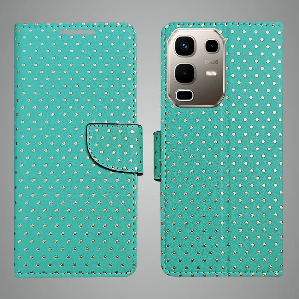 Green_Artificial_Leather_See_Through_Design_Magnetic_Case_For_Infinix_note_50s