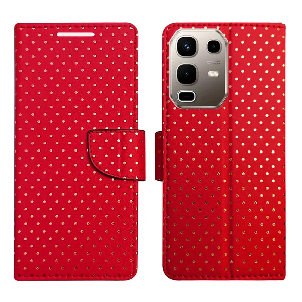 Red_Artificial_Leather_See_Through_Design_Magnetic_Case_For_Infinix_note_50s