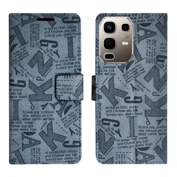 Grey_Artificial_Leather_See_Through_Design_Magnetic_Case_For_Infinix_note_50s