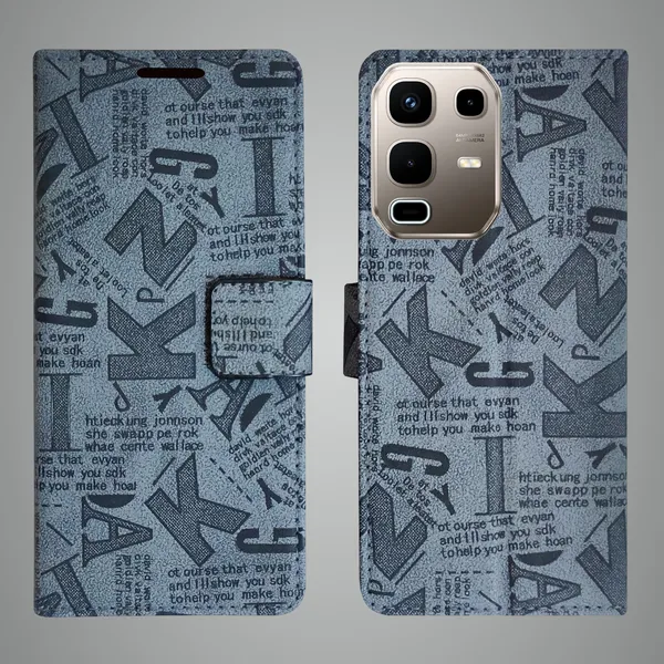 Grey_Artificial_Leather_See_Through_Design_Magnetic_Case_For_Infinix_note_50s
