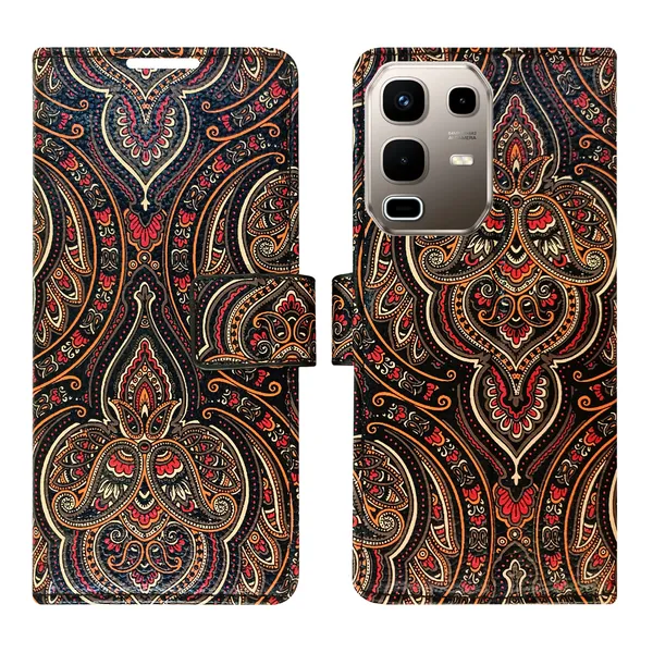 Black_Artificial_Leather_See_Through_Design_Magnetic_Case_For_Infinix_note_50s