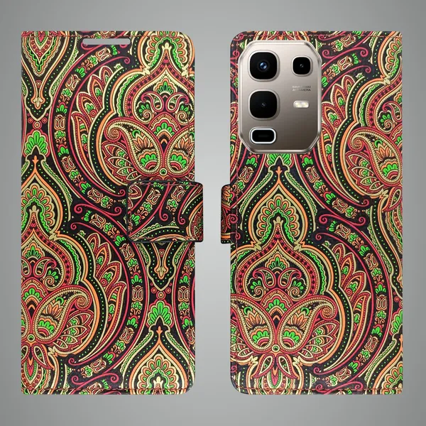 Green_Artificial_Leather_See_Through_Design_Magnetic_Case_For_Infinix_note_50s