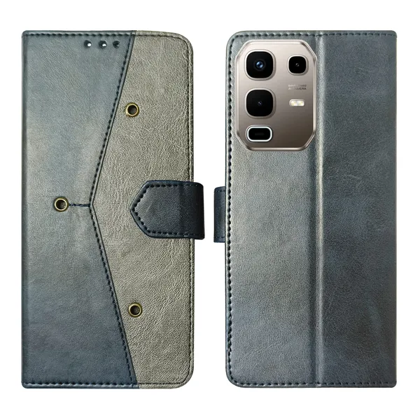 Blue_Artificial_Leather_See_Through_Design_Magnetic_Case_For_Infinix_note_50s