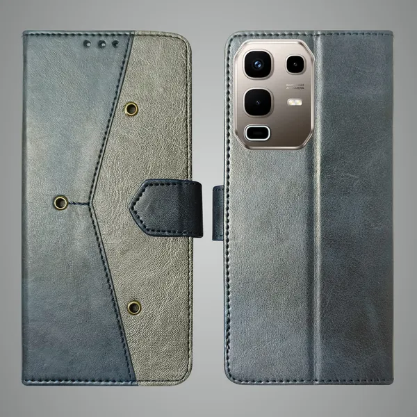 Blue_Artificial_Leather_See_Through_Design_Magnetic_Case_For_Infinix_note_50s