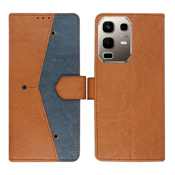 Brown_Artificial_Leather_See_Through_Design_Magnetic_Case_For_Infinix_note_50s