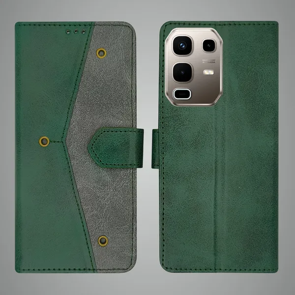 Green_Artificial_Leather_See_Through_Design_Magnetic_Case_For_Infinix_note_50s