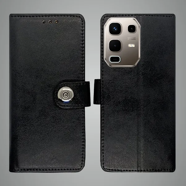 Black_Artificial_Leather_See_Through_Design_Magnetic_Case_For_Infinix_note_50s