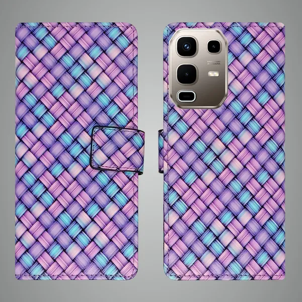 Purple_Artificial_Leather_See_Through_Design_Magnetic_Case_For_Infinix_note_50s