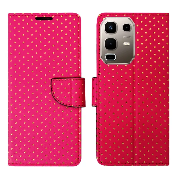 Pink_Artificial_Leather_See_Through_Design_Magnetic_Case_For_Infinix_note_50s