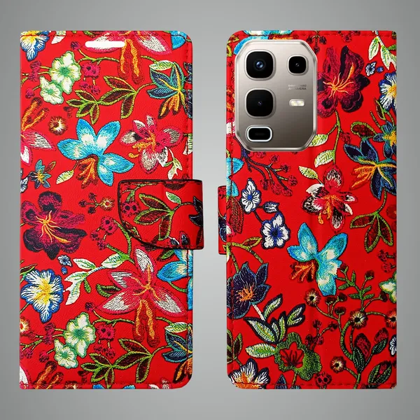 Red_Artificial_Leather_See_Through_Design_Magnetic_Case_For_Infinix_note_50s