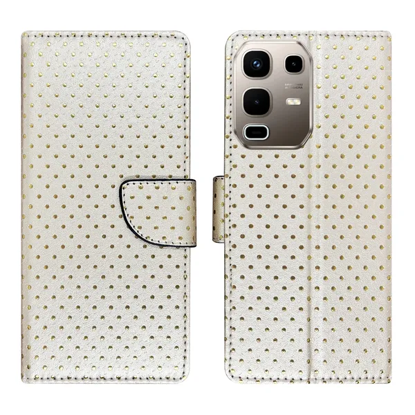 White_Artificial_Leather_See_Through_Design_Magnetic_Case_For_Infinix_note_50s