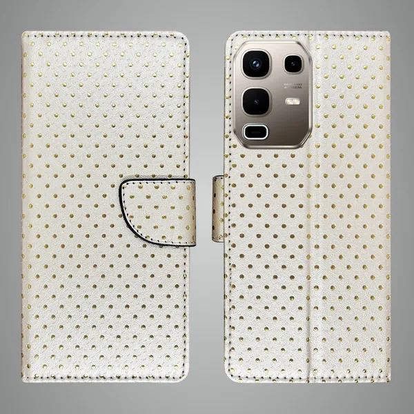 White_Artificial_Leather_See_Through_Design_Magnetic_Case_For_Infinix_note_50s