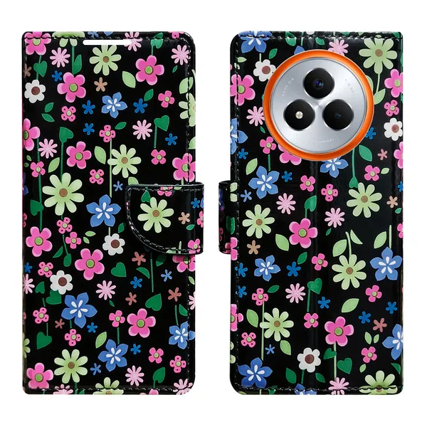 Black_Artificial_Leather_See_Through_Design_Magnetic_Case_For_Realme_Narzo_80_pro