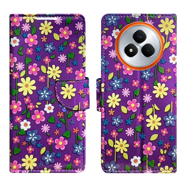 Purple_Artificial_Leather_See_Through_Design_Magnetic_Case_For_Realme_Narzo_80_pro