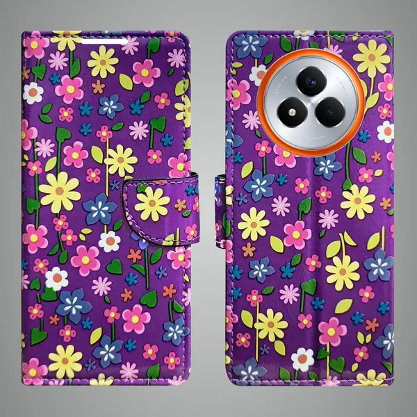 Purple_Artificial_Leather_See_Through_Design_Magnetic_Case_For_Realme_Narzo_80_pro