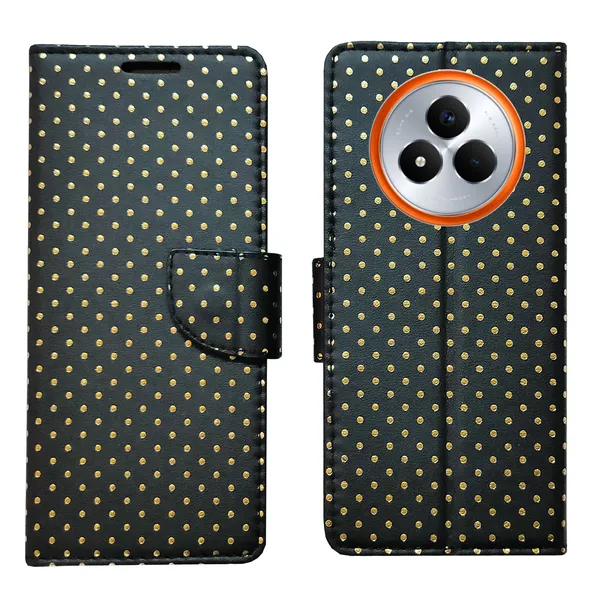 Black_Artificial_Leather_See_Through_Design_Magnetic_Case_For_Realme_Narzo_80_pro