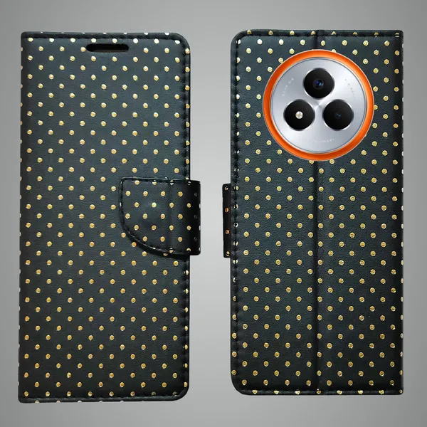 Black_Artificial_Leather_See_Through_Design_Magnetic_Case_For_Realme_Narzo_80_pro