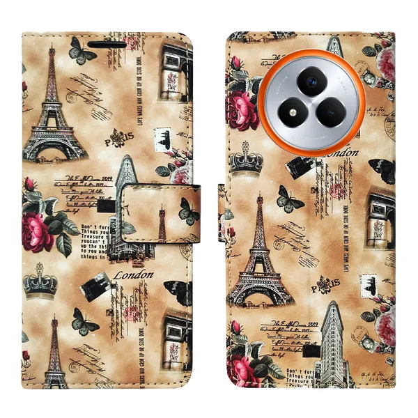 Brown_Artificial_Leather_See_Through_Design_Magnetic_Case_For_Realme_Narzo_80_pro