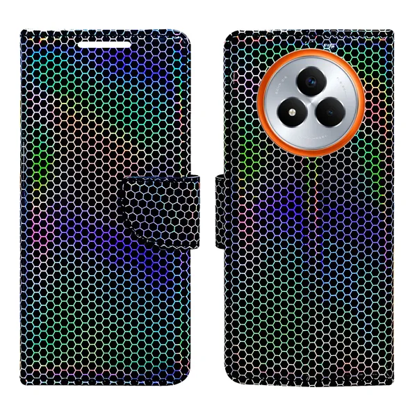 Multicolor_Artificial_Leather_See_Through_Design_Magnetic_Case_For_Realme_Narzo_80_pro