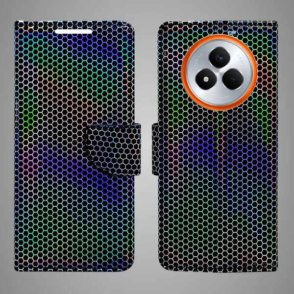 Multicolor_Artificial_Leather_See_Through_Design_Magnetic_Case_For_Realme_Narzo_80_pro