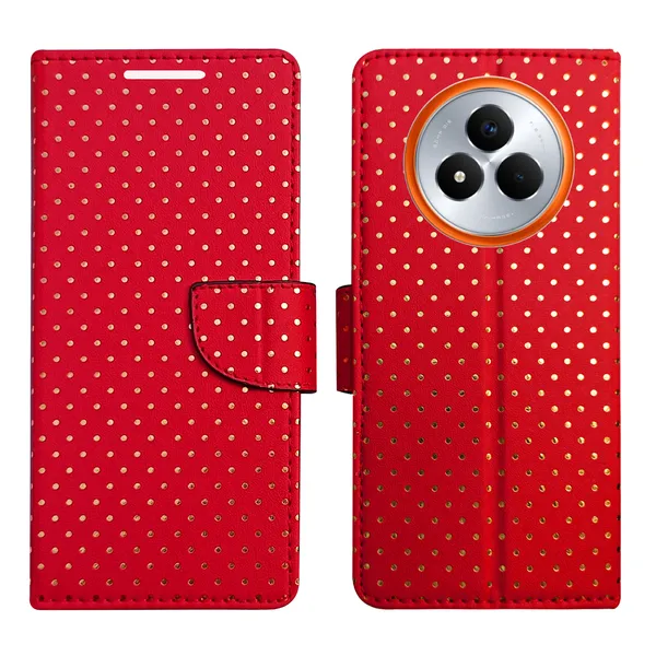Red_Artificial_Leather_See_Through_Design_Magnetic_Case_For_Realme_Narzo_80_pro