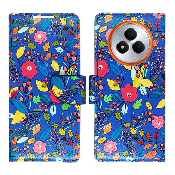 Blue_Artificial_Leather_See_Through_Design_Magnetic_Case_For_Realme_Narzo_80_pro
